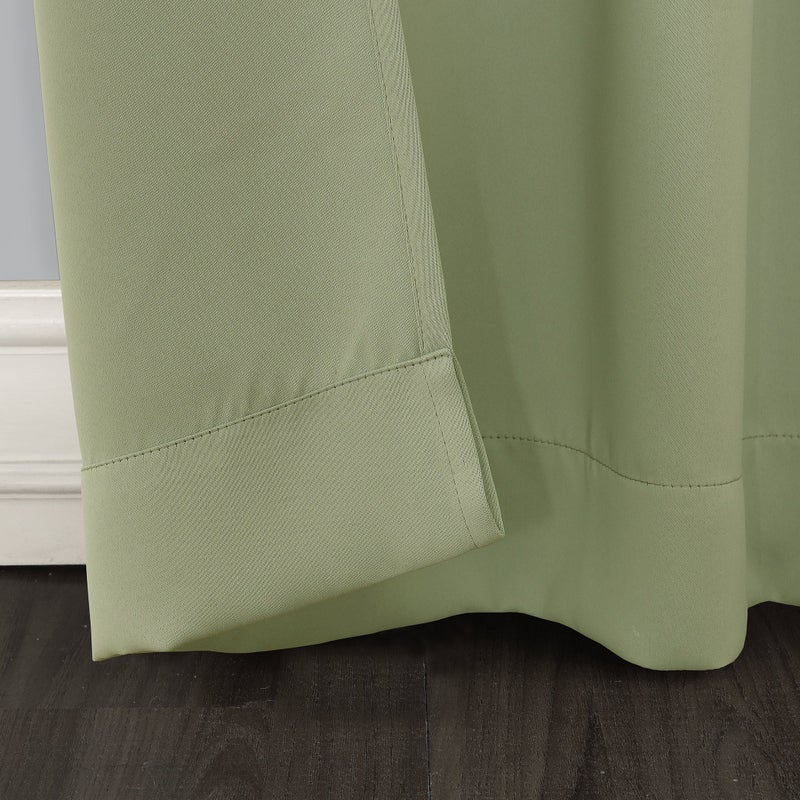 Sun Zero Easton Energy Saving Blackout Grommet Curtain Panel, 40" x 63", Sage Green - Image 3