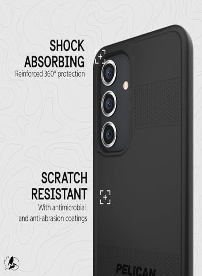بيلكان جراب Pelican Protector لهاتف سامسونج جالاكسي S24 [6.2 بوصة] [حماية من السقوط من ارتفاع 16 قدمًا وفقًا لمعيار MIL-STD] [شحن لاسلكي] - غطاء نحيف ومتين بتقنية مقاومة الخدوش - أسود - Image 5