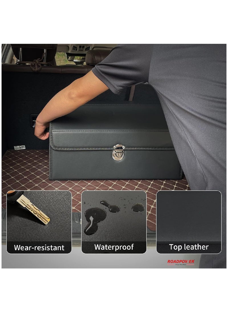 RoadPower - Car Trunk Storage Organizer And Suv Collapsible Cargo Multi Compartment Adjustable Auto Grocery Large Box 75x30x30Cm - Image 1