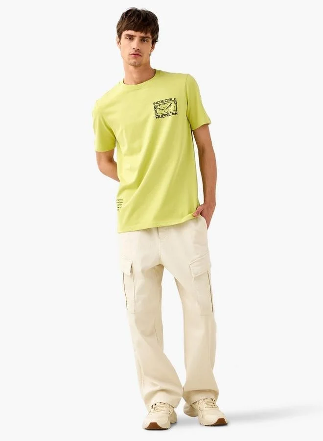 Splash FAV Hulk Print T-shirt with Crew Neck and Short Sleeves