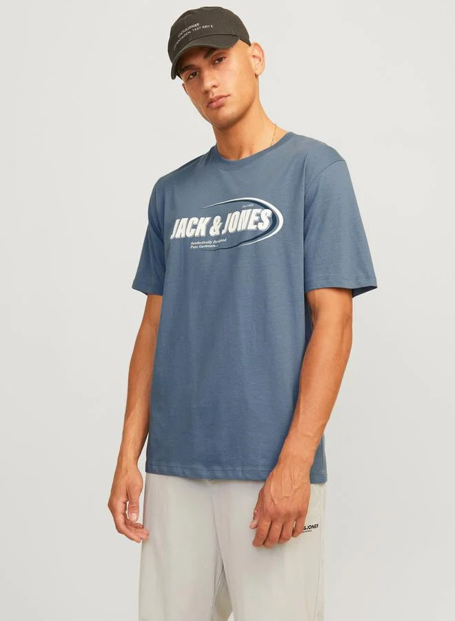 JACK & JONES Logo Print Crew Neck T-Shirt