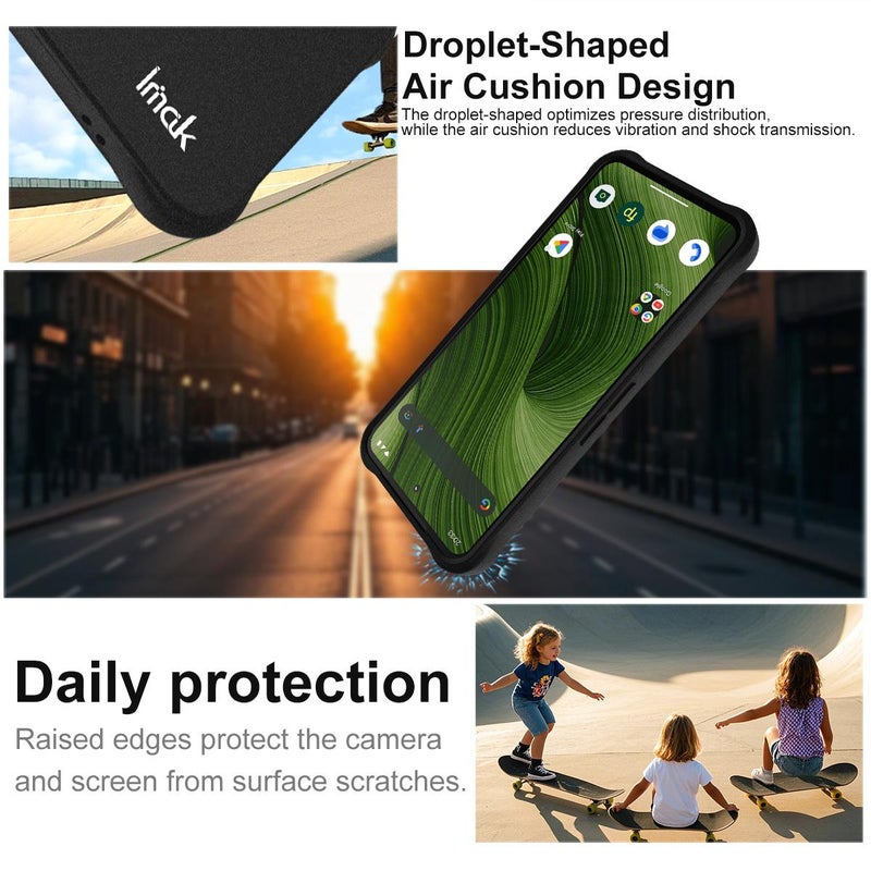 إيماك جراب هاتف من مادة TPU المقاومة للصدمات والوسادة الهوائية لهاتف Fairphone Gen.6 / E / Os Gen.6 (أسود غير لامع) - Image 3