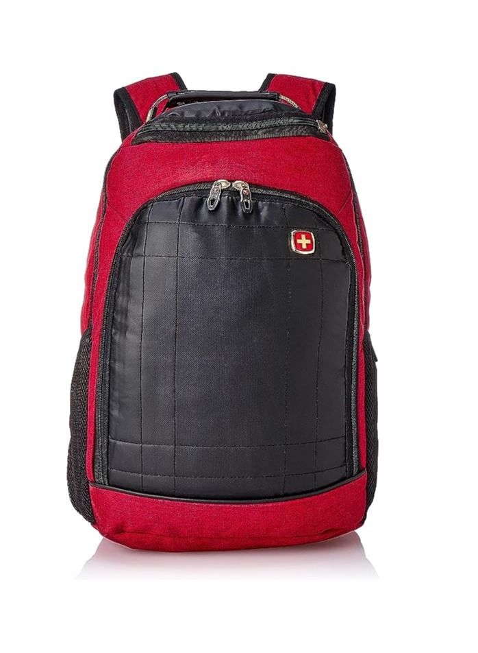 swiss gear 6618 15.6 inch laptop backpack with usb and aux output Black/Red - Image 1