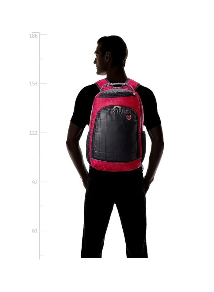 swiss gear 6618 15.6 inch laptop backpack with usb and aux output Black/Red - Image 3