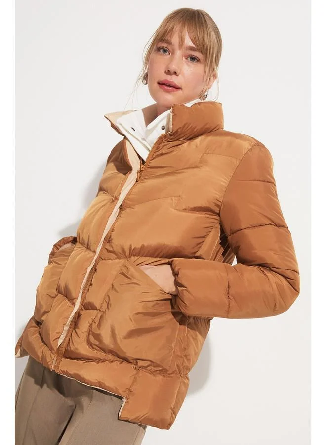 جون June Women Coat Tan