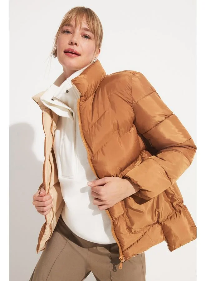جون June Women Coat Tan