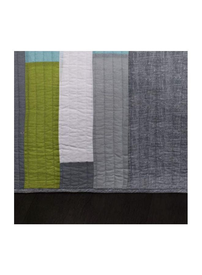 Lush Decor Shelly Stripe Quilt | Modern Geometric Pattern Reversible 3 Piece Bedding Set - Full/Queen - Orange & Gray - Image 4