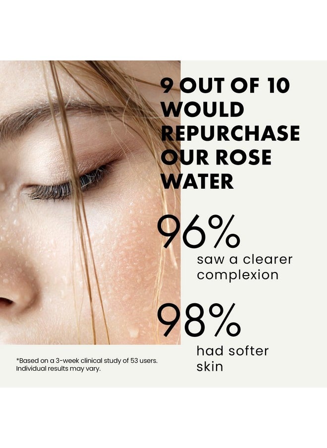 Eclat Skincare Rose Water Facial Toner Organic Rosewater Toner Spray For Face Pore Minimizer Hydrating Toner Face Mist Pure Rose Water Toner For Dry Skin 100% Rose Water For Hair And Skin Face Toner For Women  - Image 3