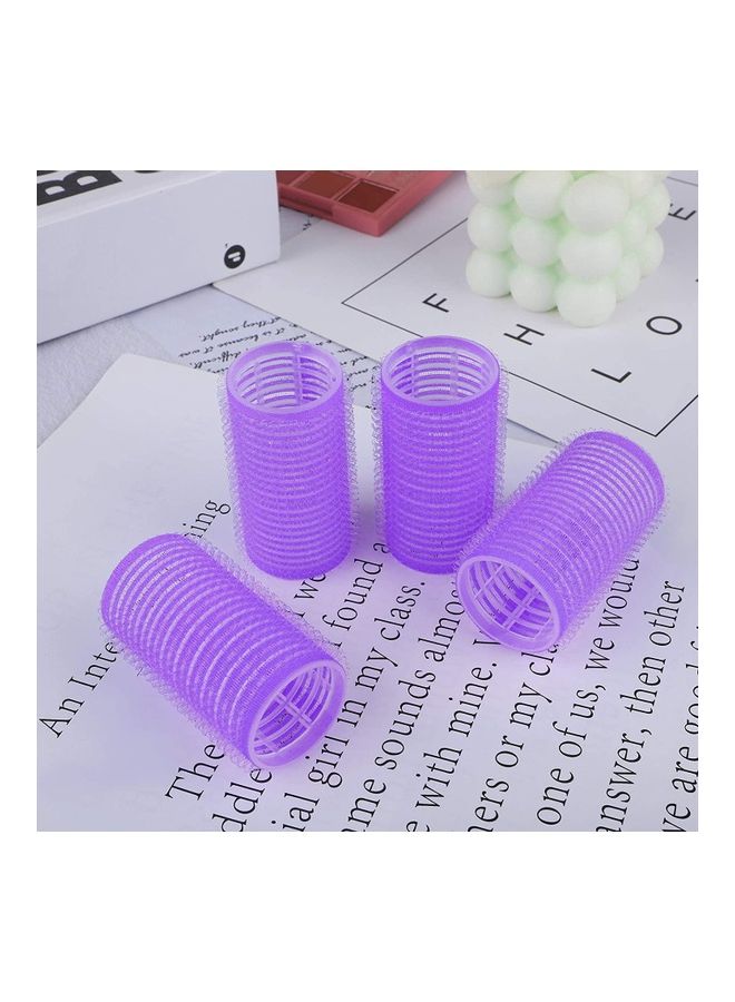 NIBEMINENT 15-Piece Self Grip Hair Rollers Set Purple - Image 5