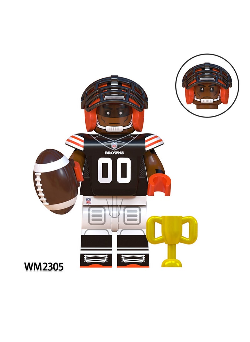 8-Piece Rugby Team Series Building Blocks Minifigures Toys Suitable For Boys Gifts Bag Pack  - Image 4