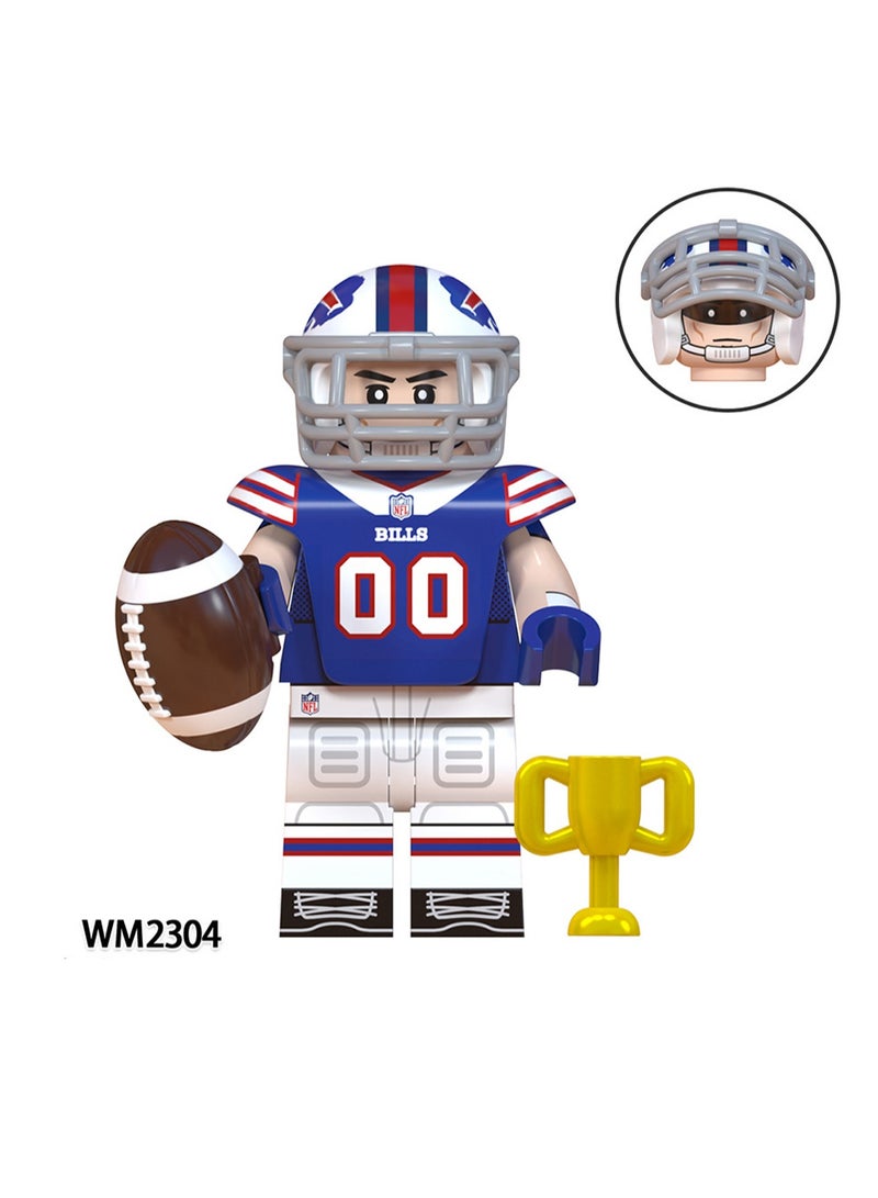 8-Piece Rugby Team Series Building Blocks Minifigures Toys Suitable For Boys Gifts Bag Pack  - Image 3
