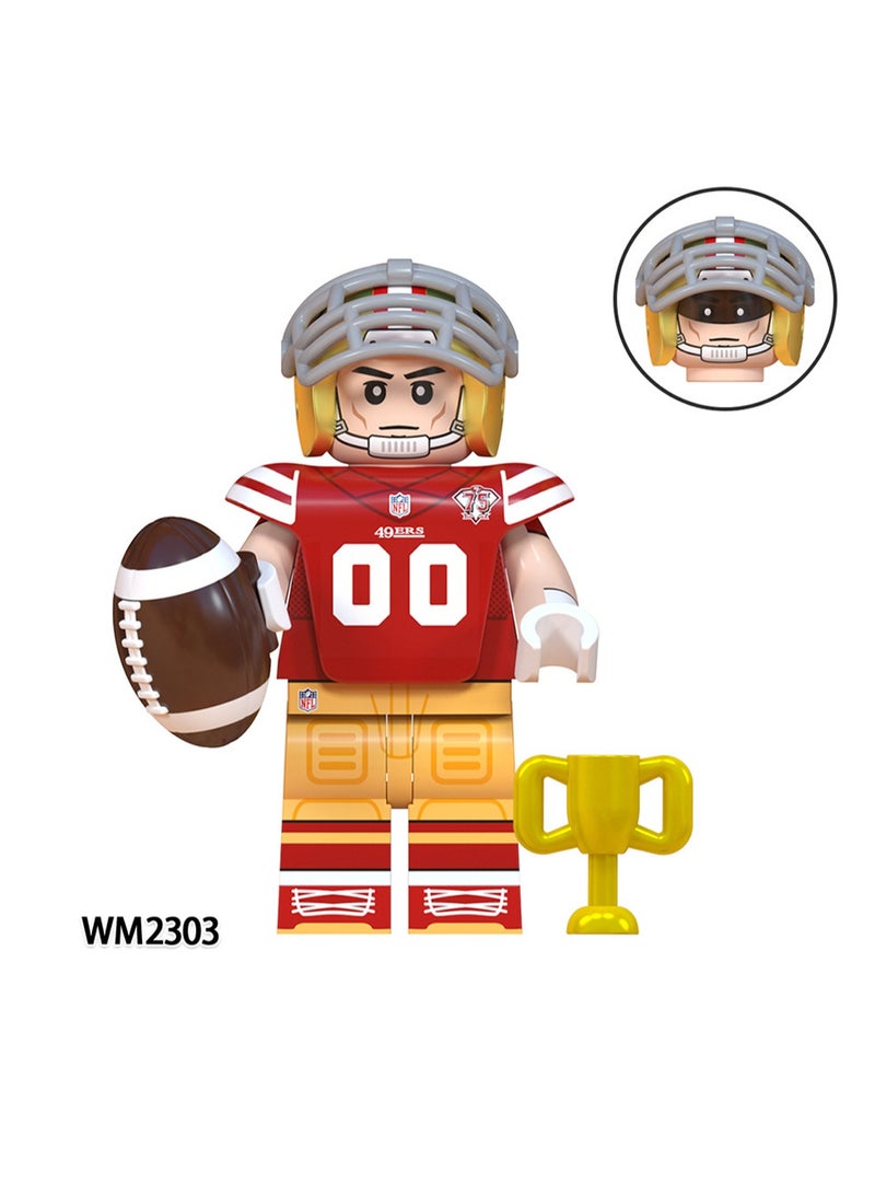 8-Piece Rugby Team Series Building Blocks Minifigures Toys Suitable For Boys Gifts Bag Pack  - Image 2
