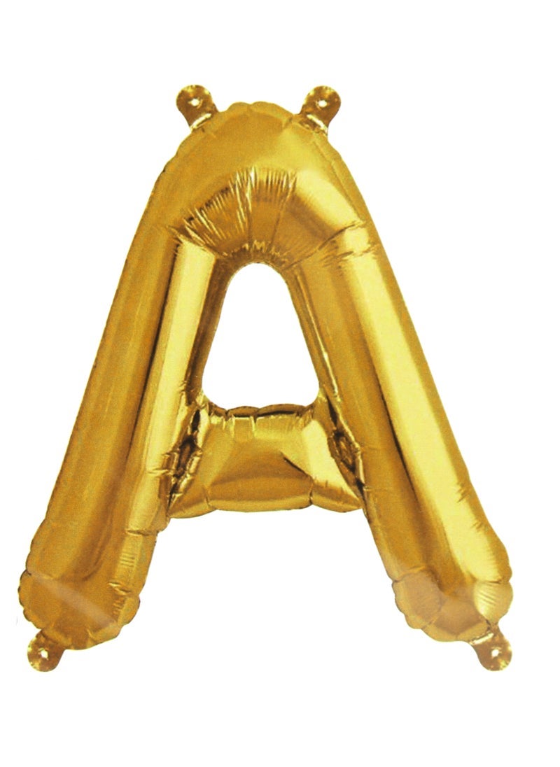 بارتي فن بالونات حروف احباط 40 بوصة لون ذهبي مثالي لأعياد الميلاد وحفلات الزفاف واحتفالات الذكرى السنوية وحفلات استقبال المولود الجديد والمناسبات الخاصة حزمة من 1 أحرف أبجدية لتزيين الحفلات أ - Image 1