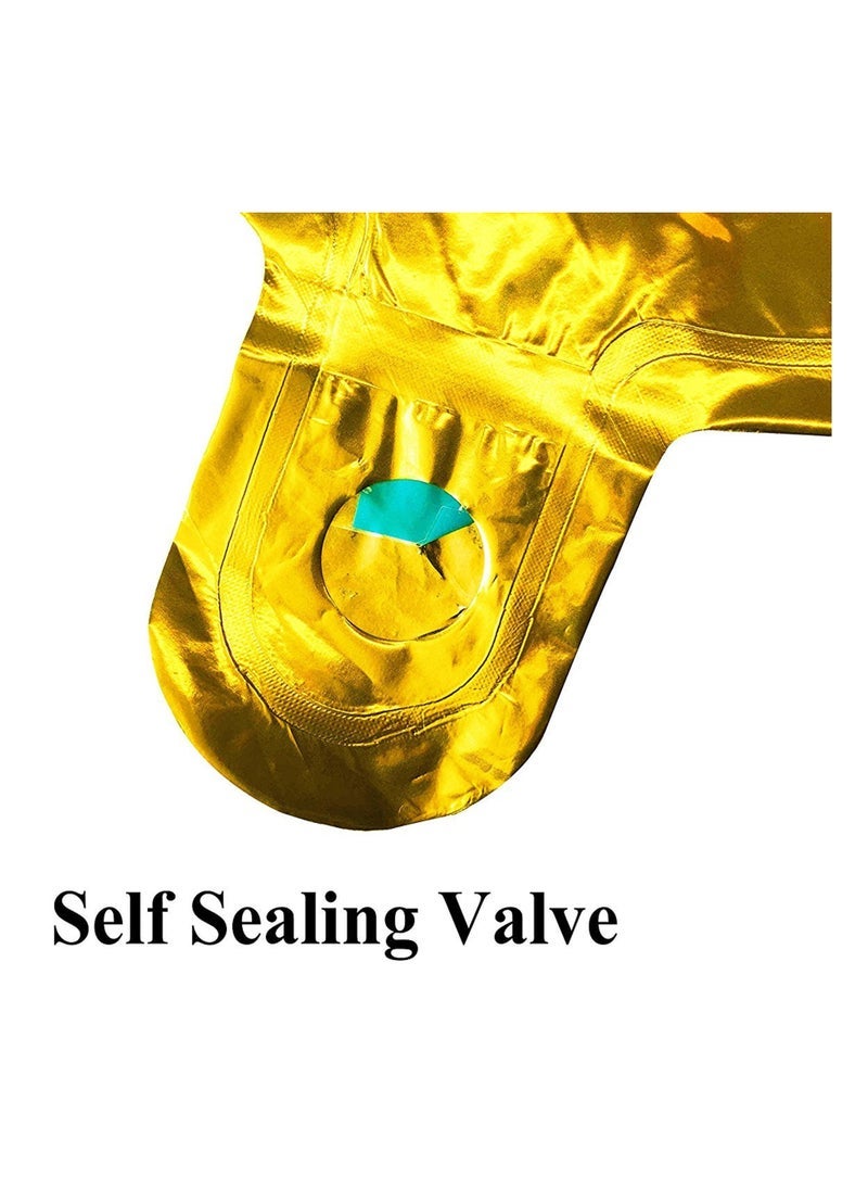 بارتي فن بالونات حروف احباط 40 بوصة لون ذهبي مثالي لأعياد الميلاد وحفلات الزفاف واحتفالات الذكرى السنوية وحفلات استقبال المولود الجديد والمناسبات الخاصة حزمة من 1 أحرف أبجدية لتزيين الحفلات أ - Image 3