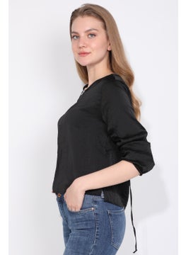Markapia Woman Women's Half Zipper Blouse Black  - Image 2