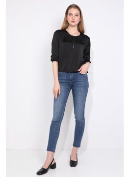 Markapia Woman Women's Half Zipper Blouse Black  - Image 4