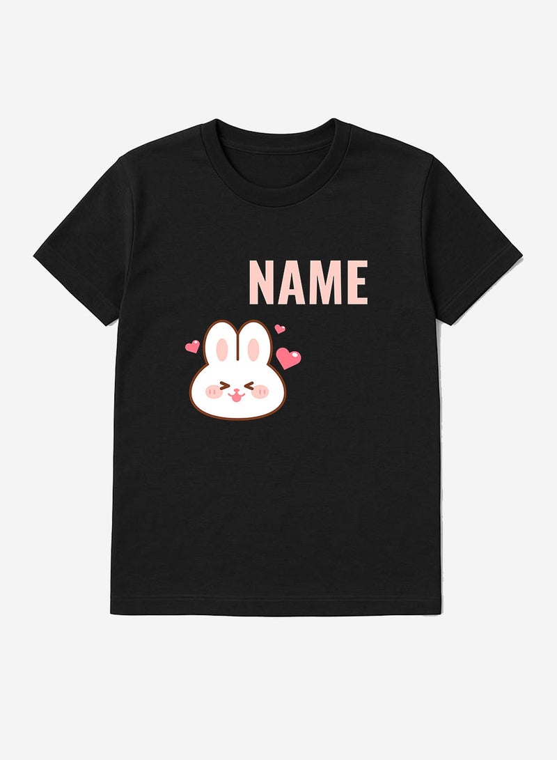 لوحة تيشيرت قطن قابل للتخصيص باسمك مع تصميم قطة وقلوب - Image 5