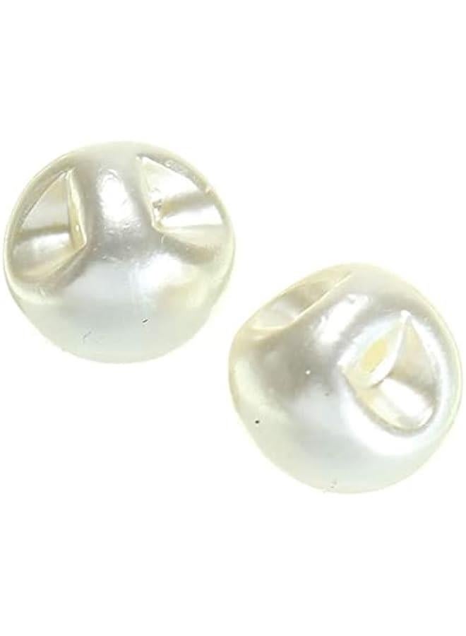 100Pcs 10mm Round Sewing Pearl ons for Clothing Dress Accessories Scrapbooking Garment Decorative DIY Crafts Tools(0.39inch,White)  - Image 3