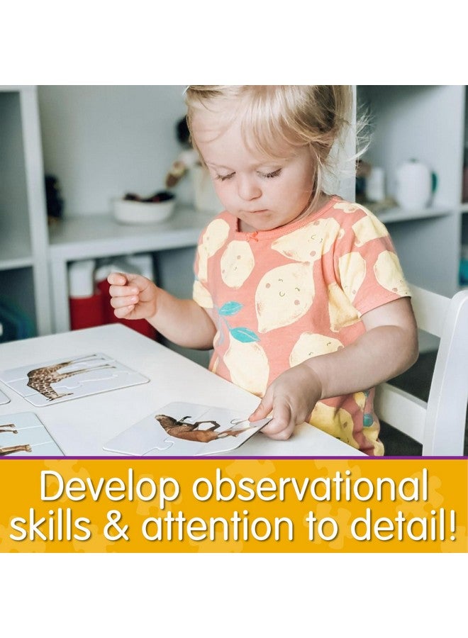 The Learning Journey: Match It! Head to Tail - 20 Self-Correcting Animal-Themed Puzzle Sets - Matching Puzzles for Children Ages 3-6 Years (40 Pieces), White - Image 3