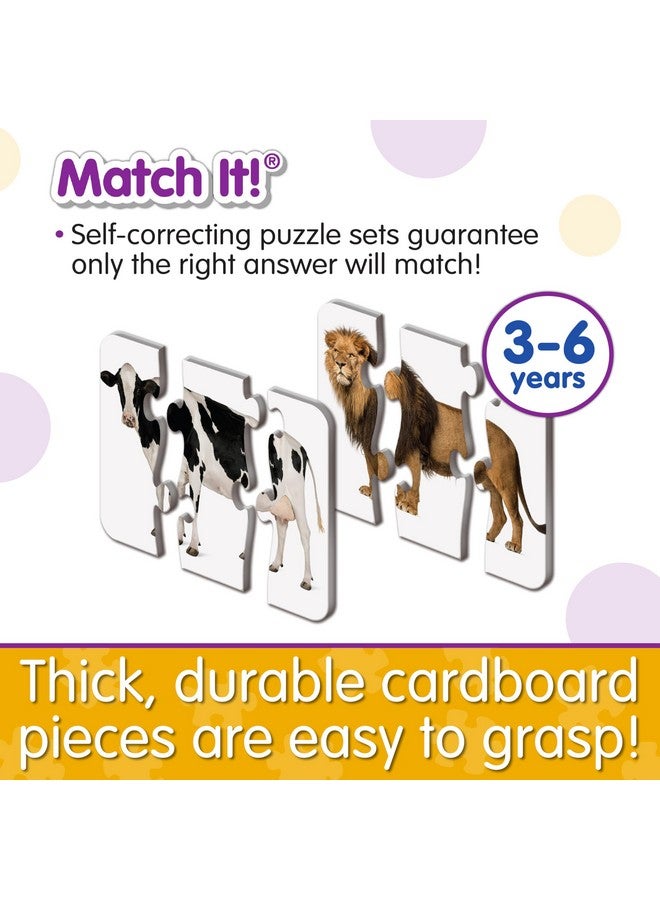 The Learning Journey: Match It! Head to Tail - 20 Self-Correcting Animal-Themed Puzzle Sets - Matching Puzzles for Children Ages 3-6 Years (40 Pieces), White - Image 2