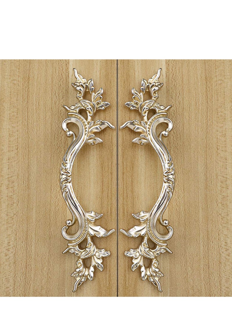 SYOSI مقابض خزانة على الطراز الأوروبي، 2.5 إنش مركز ثقب لشفّة الحمام، مقابض درج قديمة مزخرفة، مقابض أثاث عتيق من سبيكة الزنك لخزانة الملابس، خزانة، درج (5 قطع) - Image 2