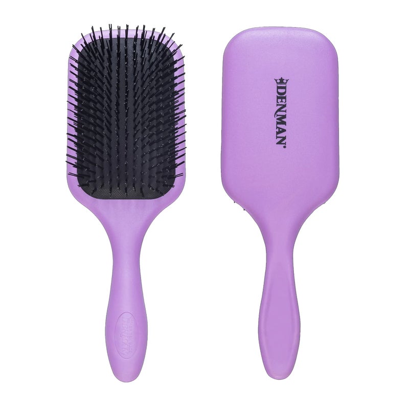 Denman Tangle Tamer Ultra Violet Detangling Paddle Brush For Curly Hair And Black Natural Hair use with both Wet Dry Hair D90L