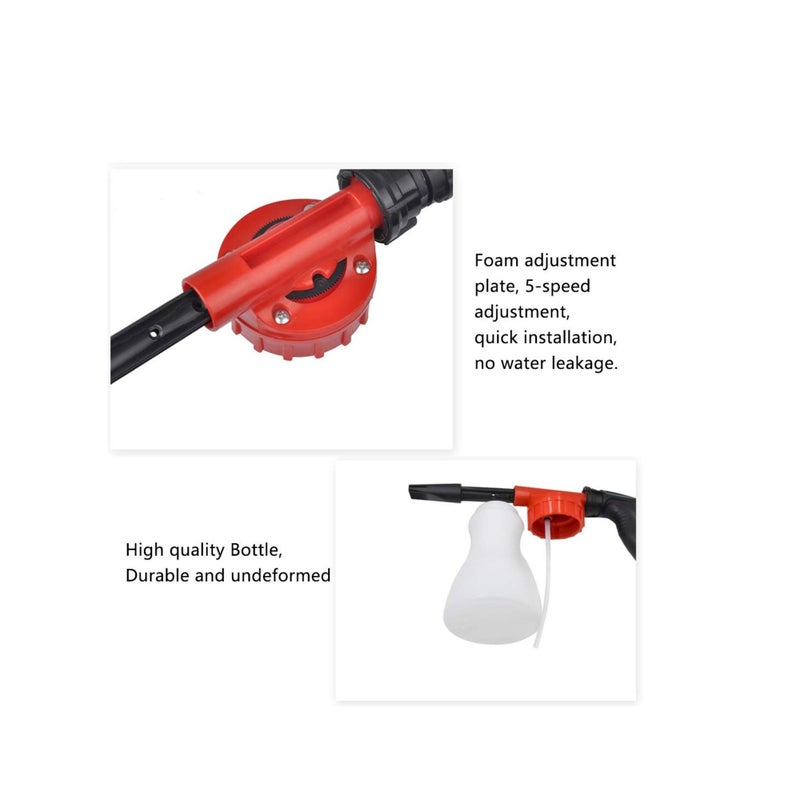SOLARAE Water Pressure, Best Care for Car, Car Wash Foam Gun, Adjustable Hose Wash Sprayer with Adjustment Ratio Dial Foam Blaster, Foam Cannon Attaches for Any Garden Hose - Image 2