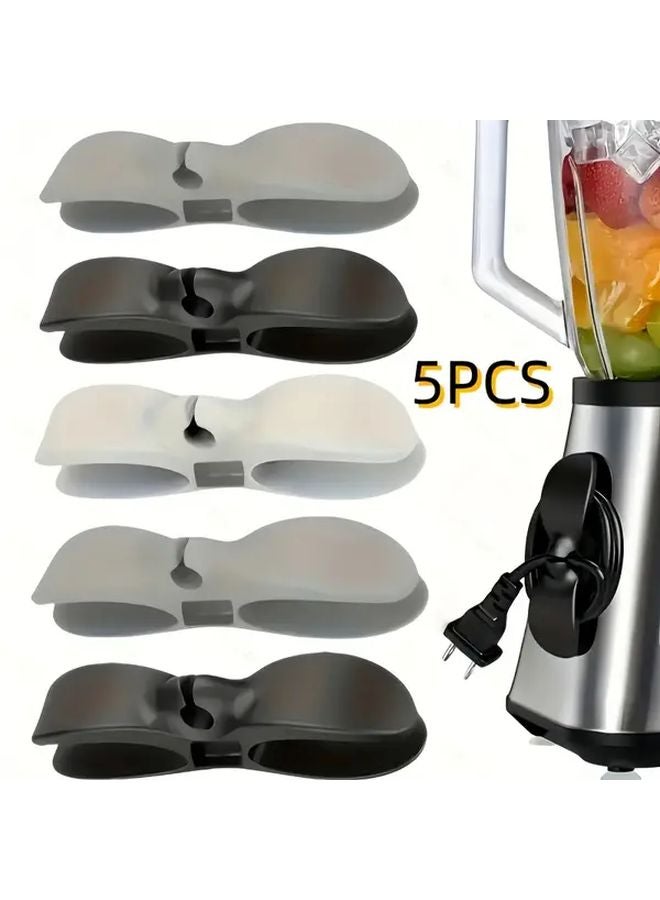 5pcs Gray Cable Organizer Winding Management Bracket For Kitchen Appliances Home Office - Image 2