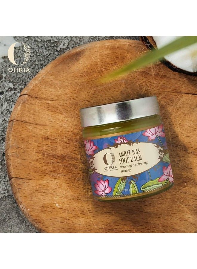 OHRIA Ayurveda Amrit Ras Foot Balm ; Relaxing Softening & Healing 100G - Image 3