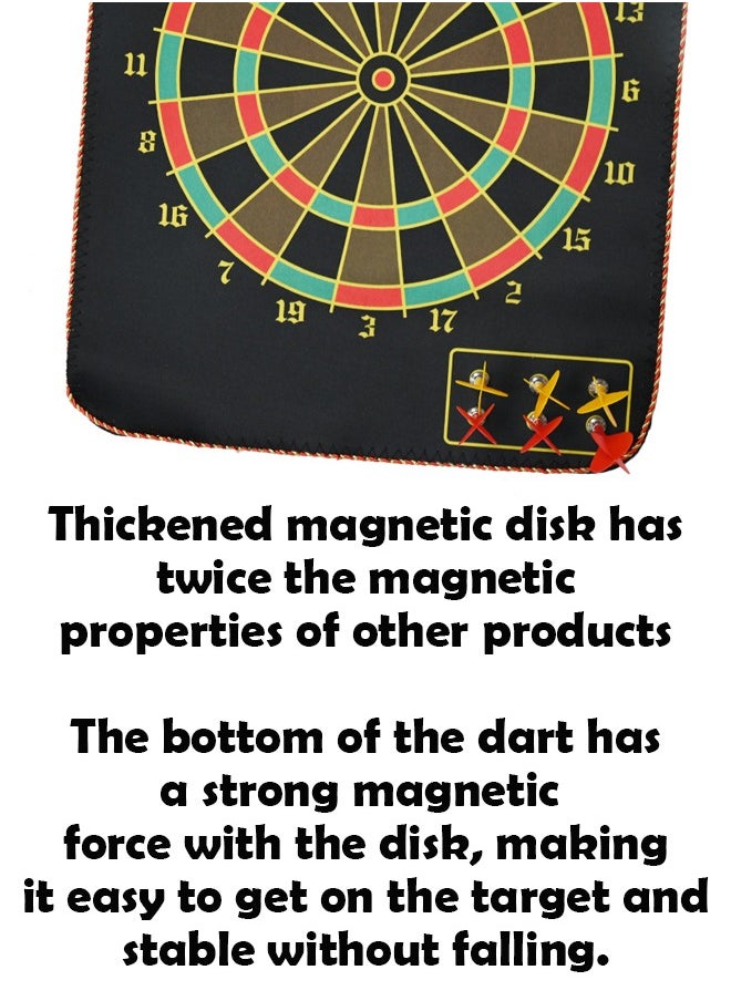 ZCM-HAPPY Premium Double Sided Magnetic Dartboard Set with 6 Darts – Ideal for Leisure and Competition  - Image 3