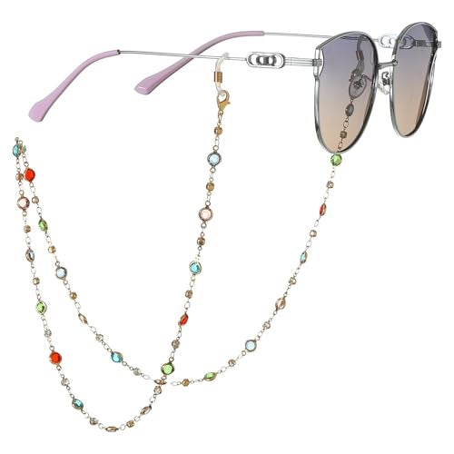 A JINDALAI Eyeglasses Chain Holder, Beaded Neck Cord for Reading Glasses and Sunglasses, Women and Girls (Multicolur) - Image 1