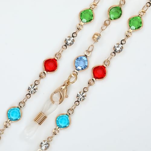 A JINDALAI Eyeglasses Chain Holder, Beaded Neck Cord for Reading Glasses and Sunglasses, Women and Girls (Multicolur) - Image 5