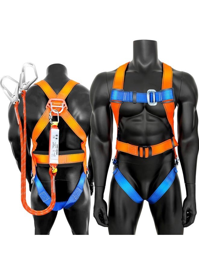 GLOROUSCHU Heywood Full Body Safety Harness Tool Fall Protection with 5D-Rings and Waist Belt,Universal Personal Protective Equipment (A) - Image 1