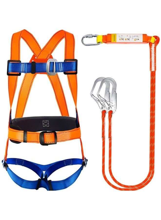 GLOROUSCHU Heywood Full Body Safety Harness Tool Fall Protection with 5D-Rings and Waist Belt,Universal Personal Protective Equipment (A) - Image 2