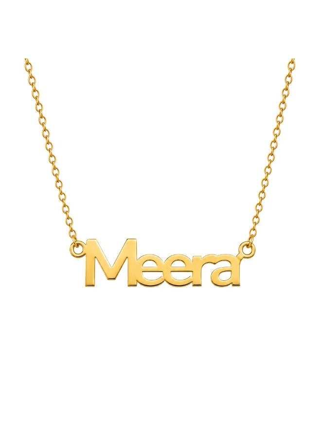 NENOUSH Baby Girl Name Necklace | Balloon Font Letter Pendant Chain 30cm | Gold Tone Jewelry for Baby Girls | Fashion Necklace | Daily Wear | Party Wear - Image 1