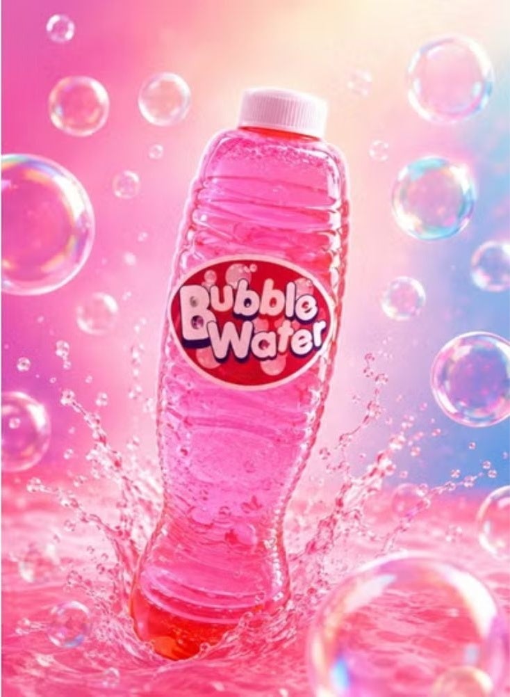 Pink Bubble Water Solution Bottle 500ml Soap Liquid Refill for Bubble Toys Kids Outdoor Fun - Image 2