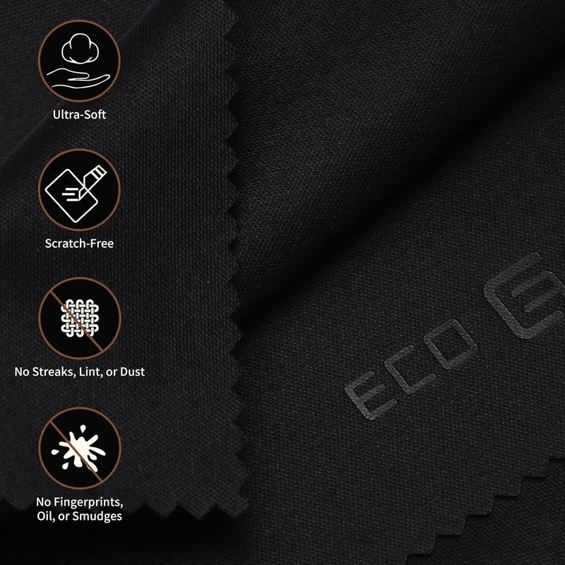 أقمشة تنظيف مايكروفايبر Eco-Fused - عبوة 40 - (6 × 7 بوصات) لتنظيف النظارات، النظارات الطبية، عدسات الكاميرا، الأجهزة اللوحية، الهواتف، الهواتف الذكية، أجهزة الكمبيوتر المحمولة، شاشات LCD والأسطح الحساسة الأخرى - Image 3