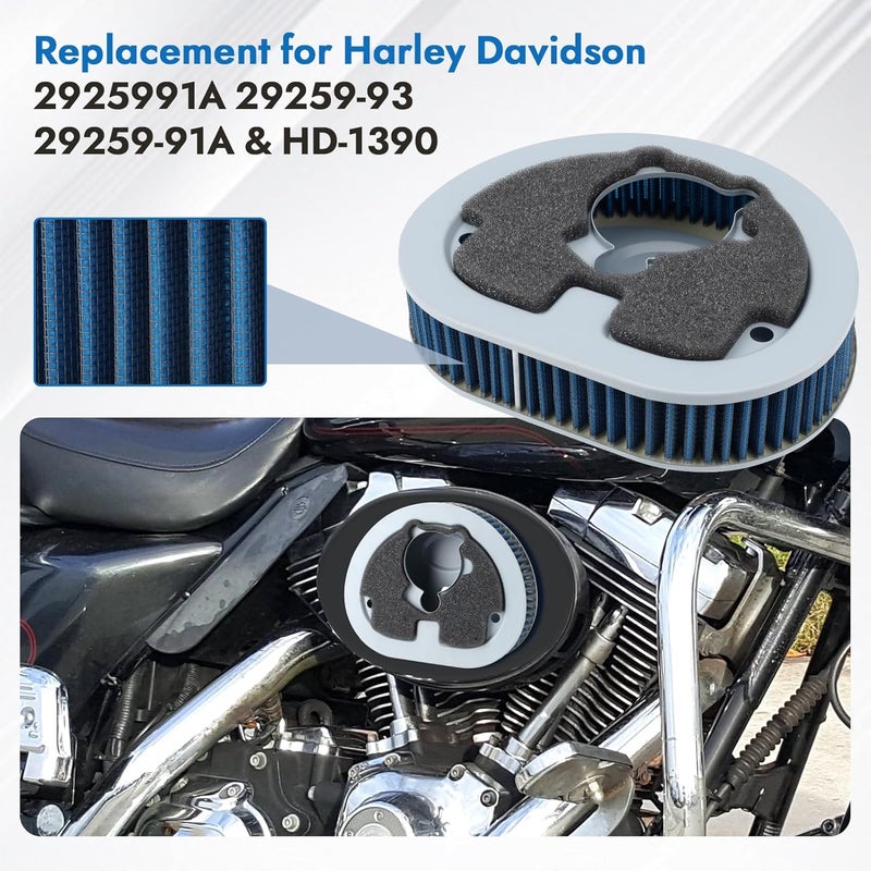 Cyleto HD-1390 Air Filter Cleaner for Harley Davidson EVO Models 1990-1998 - Image 5