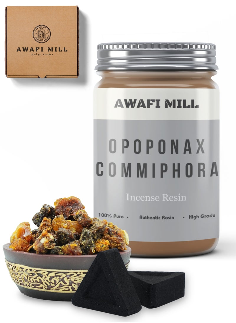 Awafi Mill - Opoponax Resin Incense | Premium Handpicked Resin with Triangle Charcoal Tablet - Image 1