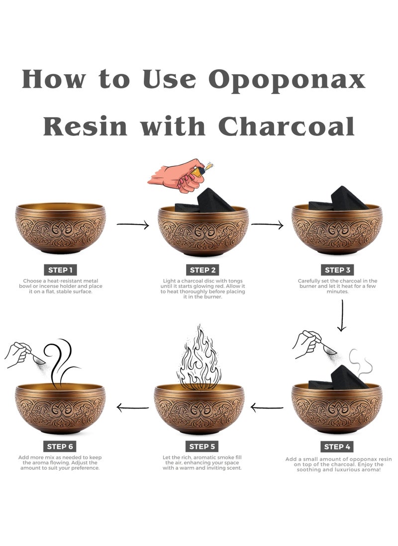 Awafi Mill - Opoponax Resin Incense | Premium Handpicked Resin with Triangle Charcoal Tablet - Image 1