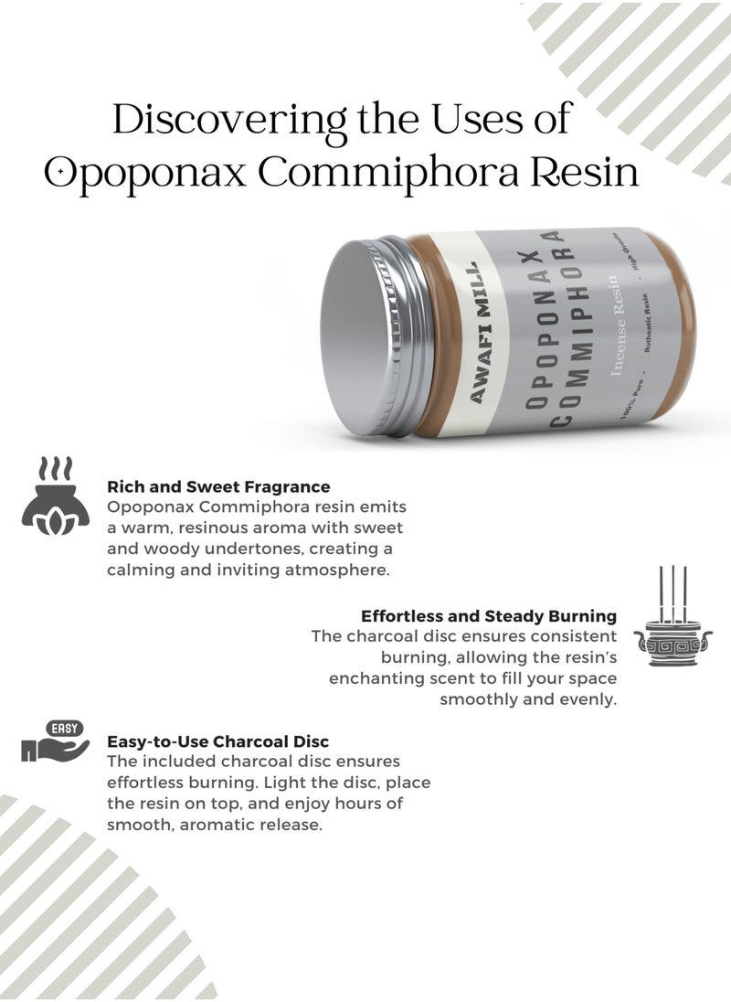 Awafi Mill - Opoponax Resin Incense | Premium Handpicked Resin with Triangle Charcoal Tablet - Image 1
