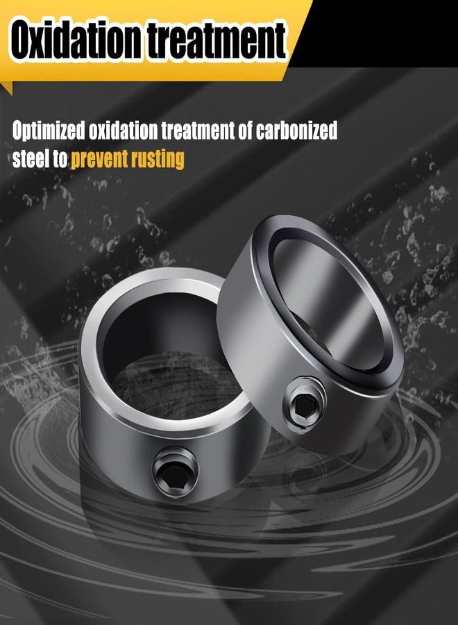 Tiosamd Depth Stop Drill Bit,Stop Collar Set Includes 1/8”, 3/16”, 1/4”, 5/16”, 3/8”, 7/16”, 1/2”, 5/8”and Allen Wrench(9Pcs), Premium High Carbon Steel Drill Bit Positioning Ring Split Ring- - Image 4