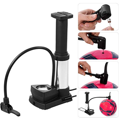 SEVIA Plastic, Aluminium Heavy Duty Portable Accurate Pressure Tire Floor Air Pump for Bike Car and Motorcycle, Bicycle Tyre Air Filling Football Hand Ball Kid's Toys Aquarium Balloons - Image 5