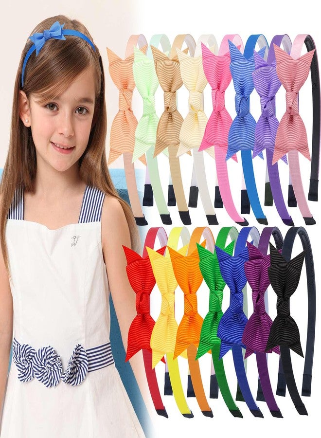 XIMA Baby Girls Headbands with Bows,Cute Ribbon Hair Bows Head Band for Teens Toddlers Kids Children Pack of 15-B - Image 1