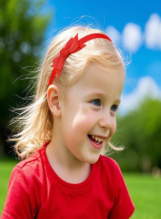 XIMA Baby Girls Headbands with Bows,Cute Ribbon Hair Bows Head Band for Teens Toddlers Kids Children Pack of 15-B - Image 4