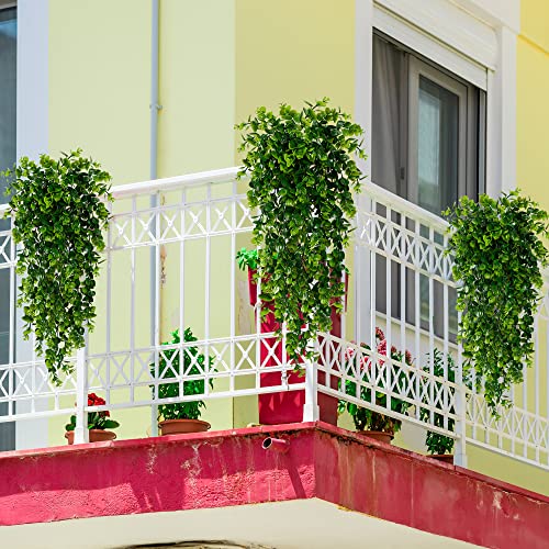 Sggvecsy 4 Pack Artificial Hanging Plants Fake Hanging Plant Faux Hanging Eucalyptus Plants UV Resistant Plastic Plants for Indoor Outdoor Room Wall Wedding Patio Porch Decor - Image 3