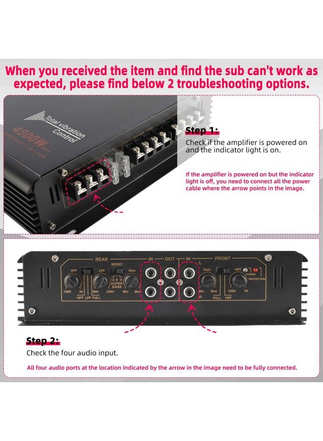 YaeCCC NC YaeCCC 4-Channels 4500W Car Power Amplifier Class A/B Car Audio Stereo Amplifier - Image 4