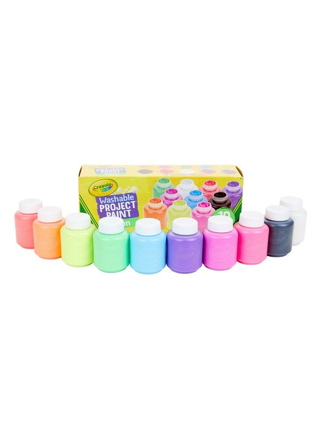 Crayola 10 Count Washable Neon Paint Colors - Image 1