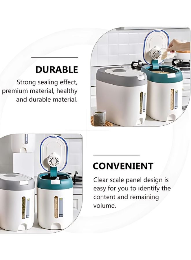 RACK STORE 10Kg Rice Storage Container Sealed Moisture Proof with Measuring Cup for Kitchen Pantry Household, BPA-Free, Cereal Dry Food Storage Containers - Image 3