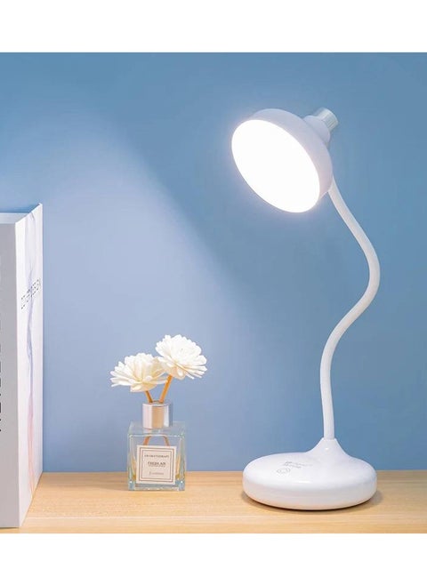 USB Charging Table Lamp, LED Table Lamp for Bar Restaurant Cafe, Dimmable LED Table Lamp for Bedroom (White)